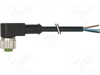 Right angle sensor cable M12, 5pin straight, 3m